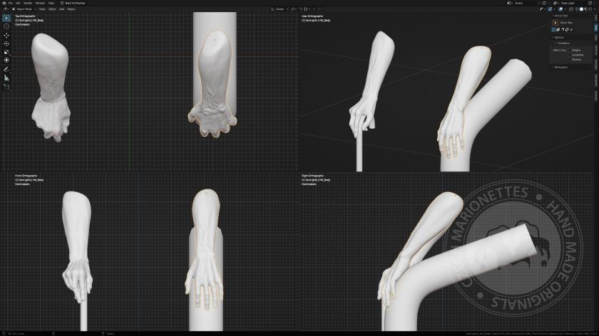 3D model rukou