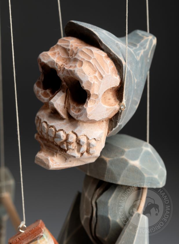 Mort - Marionnette tchèque en bois sculptée à la main