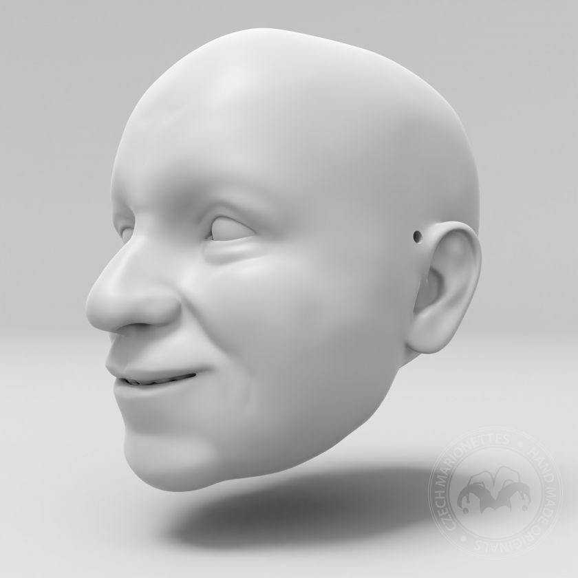 Modèle 3D de tête d'homme pour impression 3D