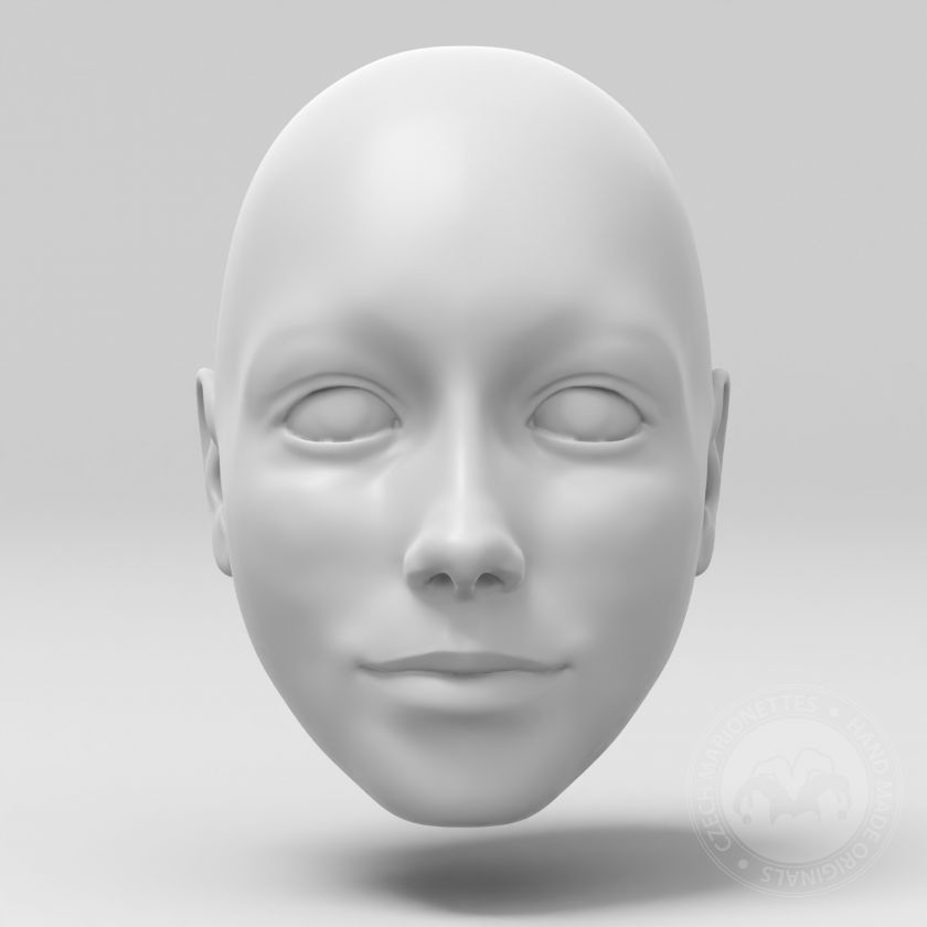 Modello 3D di testa di ballerina