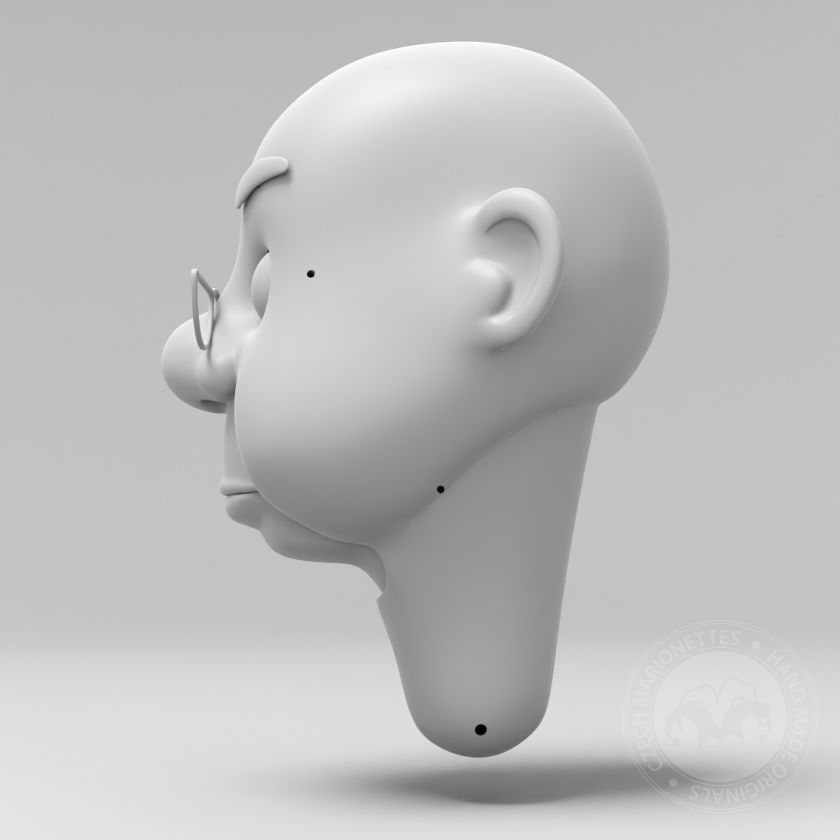 Mr. Bluster 3D Model hlavy pro 3D tisk