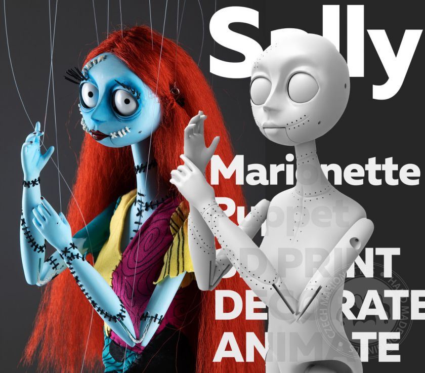 Sally, loutka pro 3D tisk
