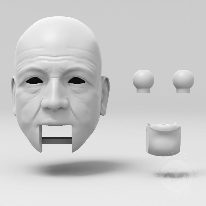 Modell des Kopfes von Monet für den 3D-Druck