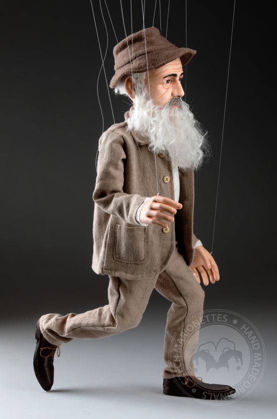 Claude Monet - Custom-made marionette with a movable mouth and eyes
