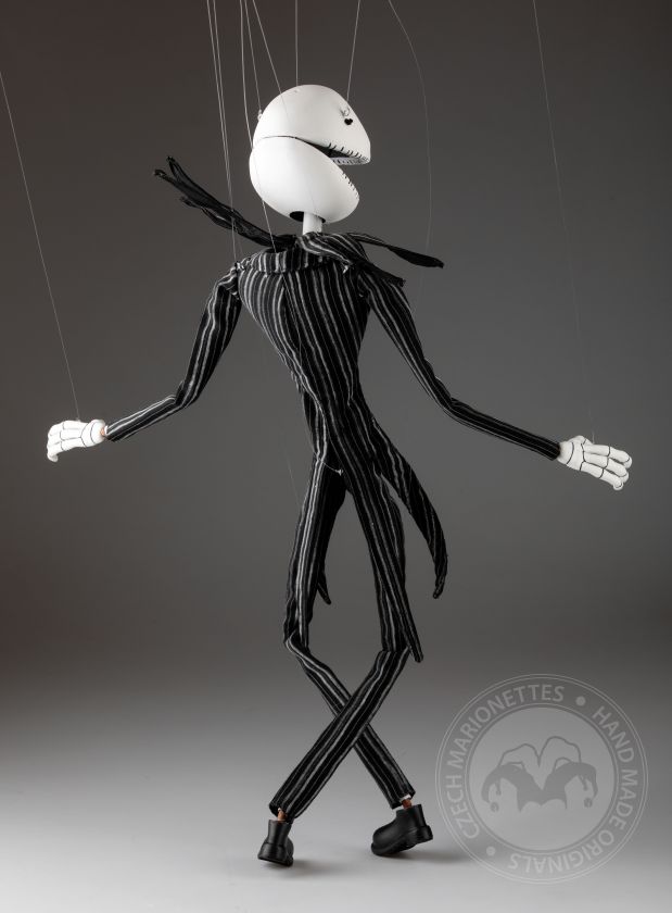 Jack Skellington – Maßgeschneiderte Marionette 60 cm, beweglicher Mund