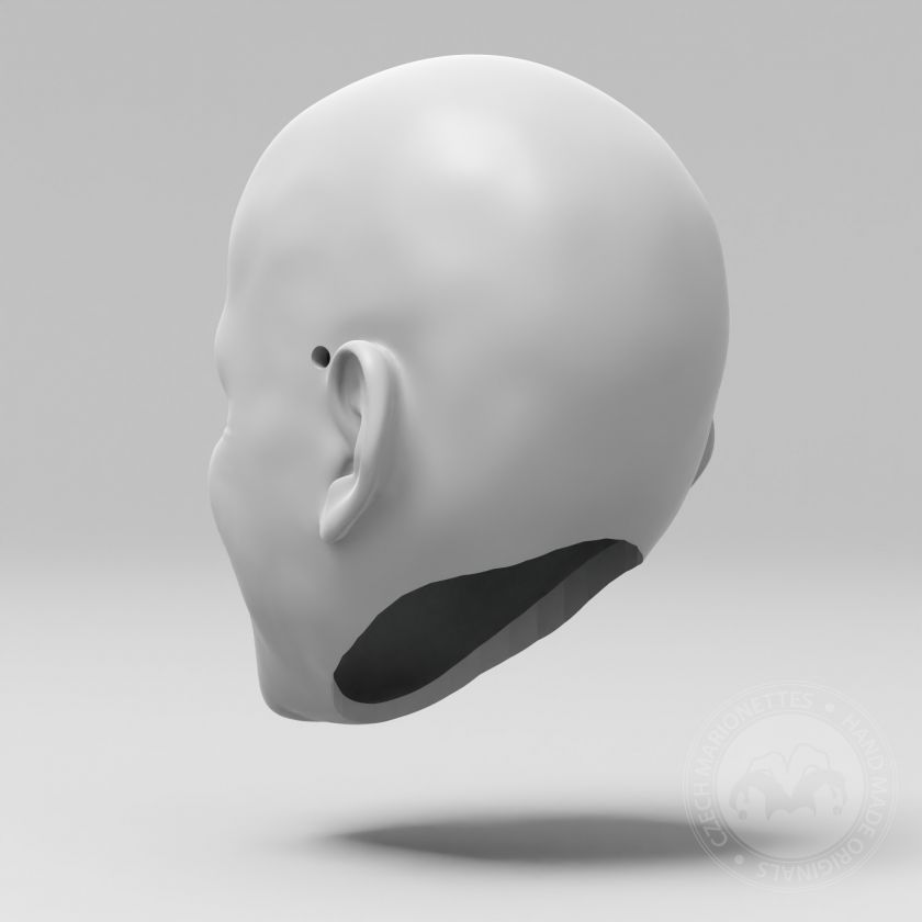 Modello 3D della testa di un uomo