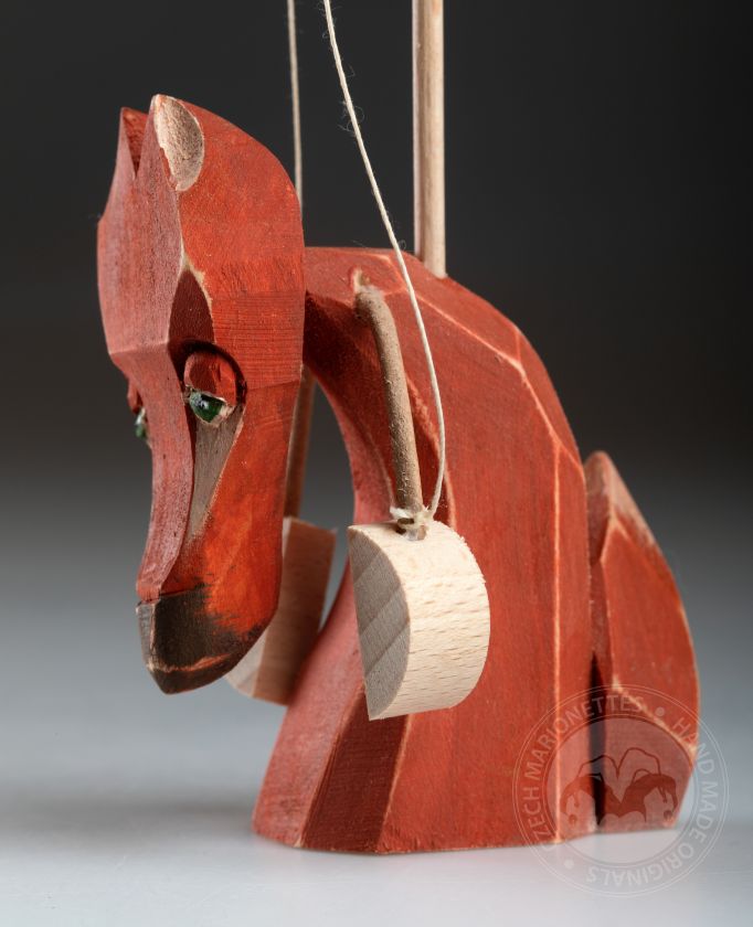 Fuchs – handgeschnitzte Stehpuppe aus Holz