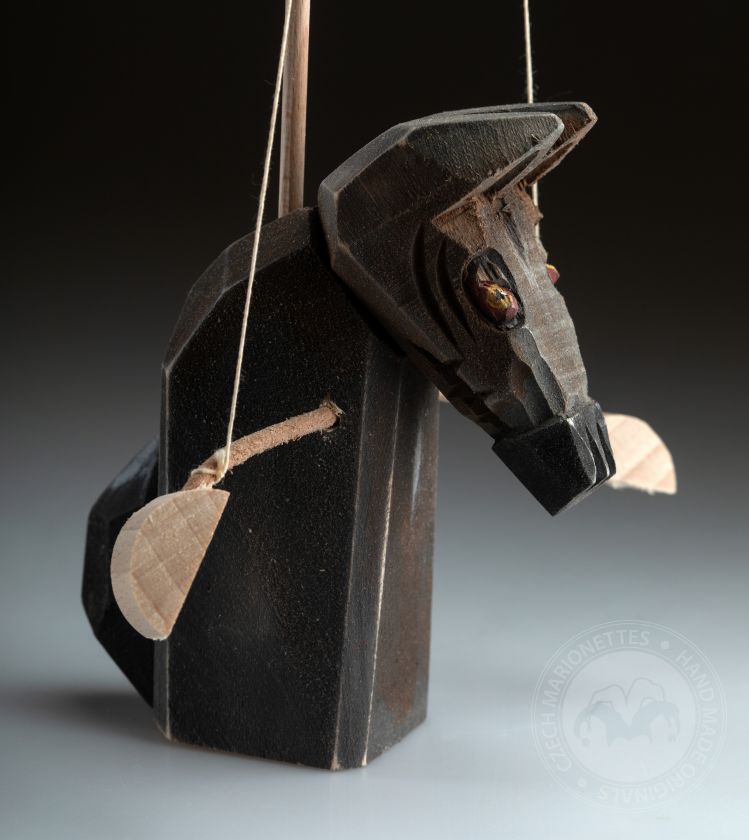 Wolf - Wooden Hand-carved Standing Puppet