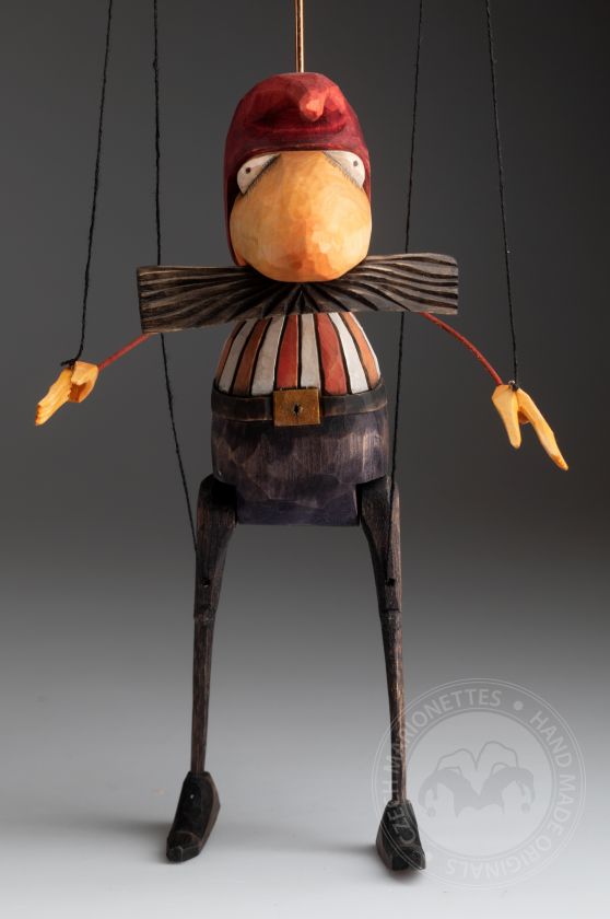 Nain - Marionnette marionnette en bois sculptée à la main
