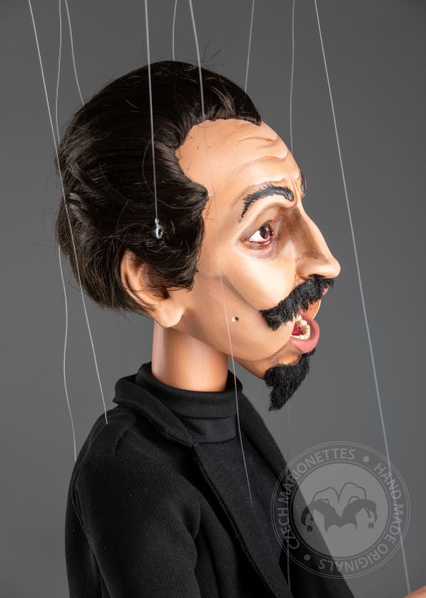 Teufel - Maßgefertigte Marionette, 60 cm groß, beweglicher Mund