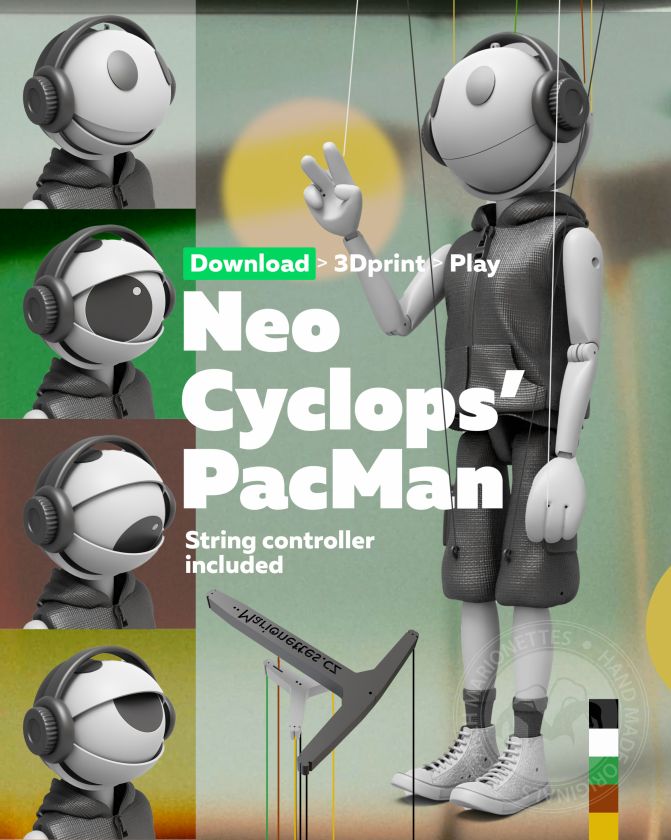 Pacman, Modèle 3D pour impression 3D