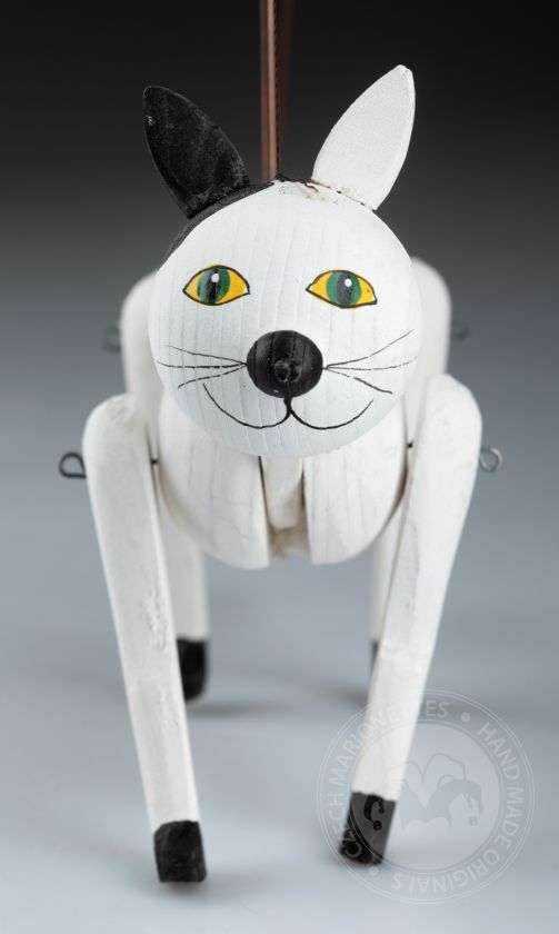 Katze - Mini Marionette aus Holz