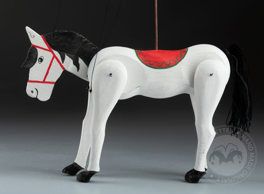 Pferd - Mini Marionette aus Holz