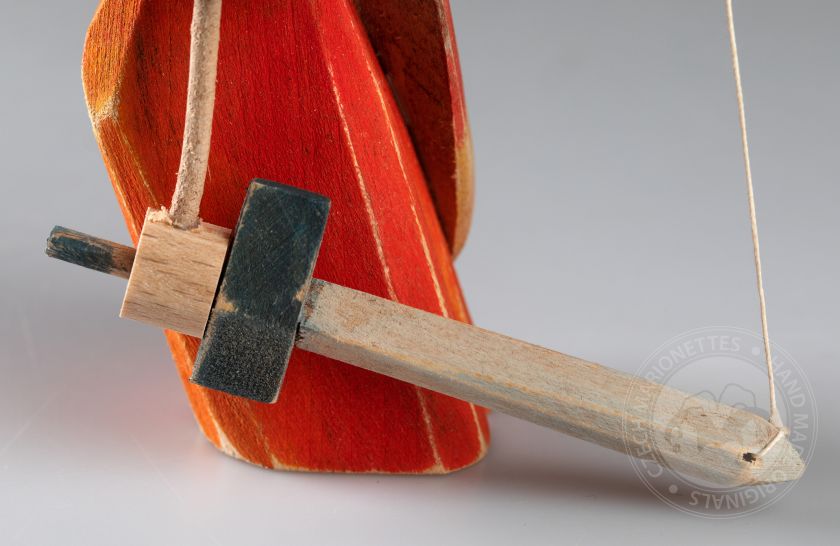 Rytíř - dřevěná tyčová loutka
