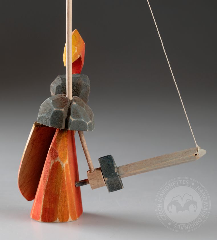 Cavaliere - Marionetta in legno scolpita a mano
