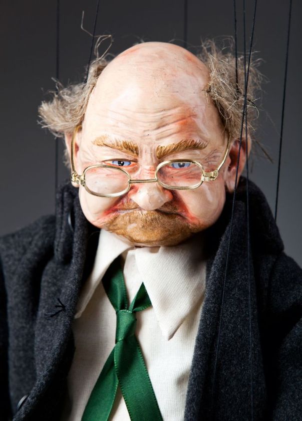 old man hand puppet