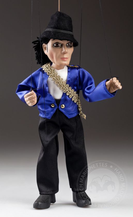 unique handmade from CZECH rep. MICHAEL JACKSON PUPPET MARIONETTE 13 in 