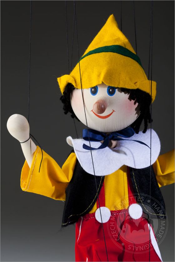 Tissu Pinocchio en bois - marionnettes dansantes