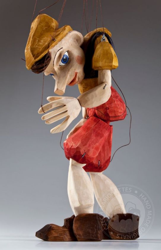 Pinocchio Hand Carved Marionette from linden wood (M size)