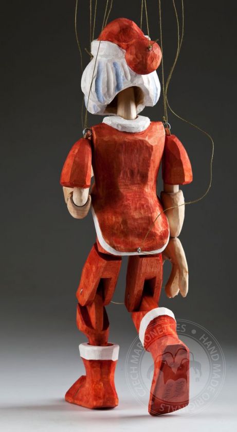 Santa Clause Hand Carved Marionette Puppet L Size