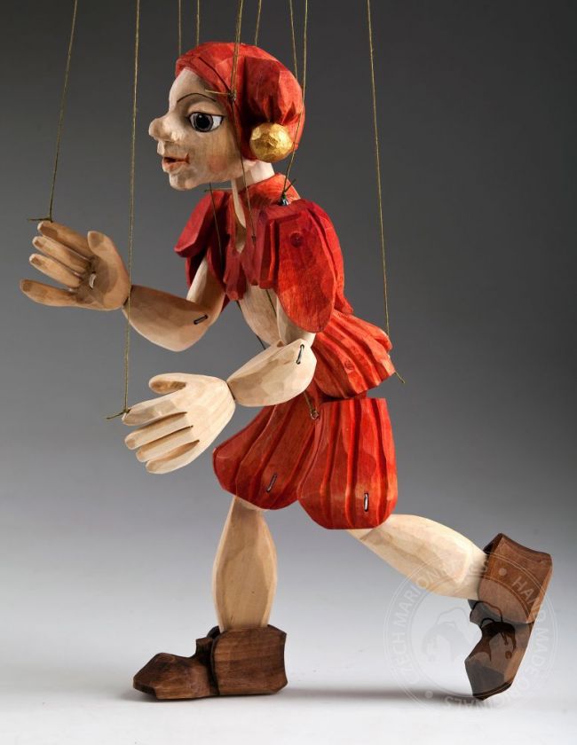 Jester Hand Carved Marionette (M Size)