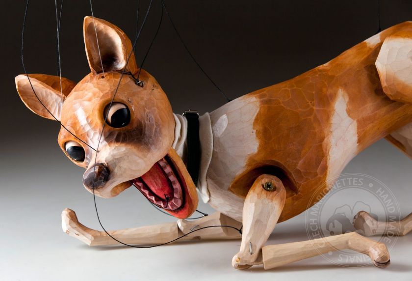 Chihuahua Handcarved Marionette