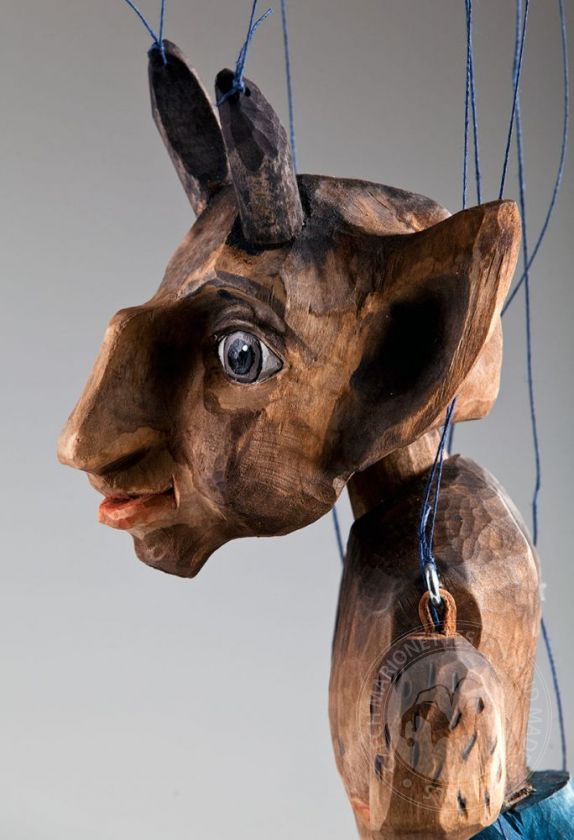 The Devil marionette hand-carved from linden wood, L size