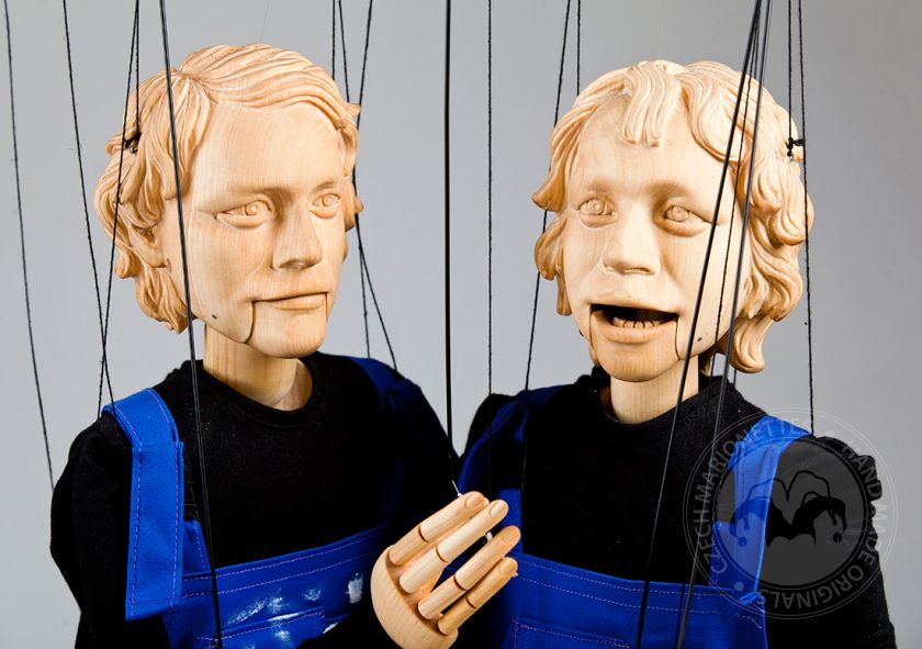 Wooden Twins Marionettes carved based on photos (the price is for 1 marionette puppet)