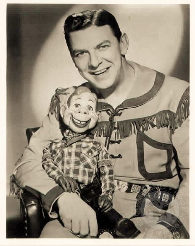 Howdy Doody, Inspector and Mister Bluster! Replicas of famous puppets from the mid-twentieth century