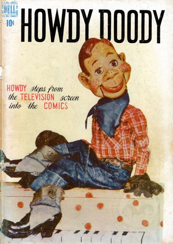 Howdy Doody, Inspector and Mister Bluster! Replicas of famous puppets from the mid-twentieth century