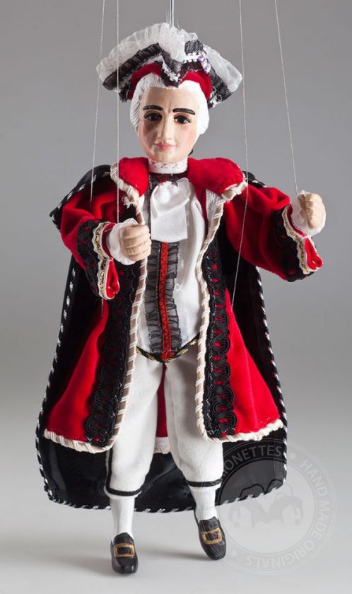Wolfgang Amadeus Mozart - eine Marionette in einem wunderschön gefertigten Kostüm