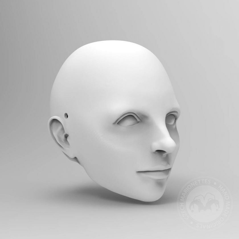 3D model hlava Liza Minnelli pro 3D tisk 120 mm