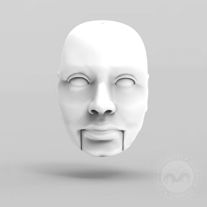 Mann 3D Kopfmodel für den 3D-Druck 155 mm