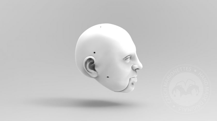 Mann mit griechischer Nase Kopfmodel für den 3D-Druck