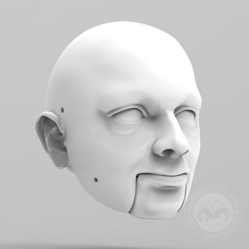 3D Model Muže s kulatým obličejem pro 3D tisk