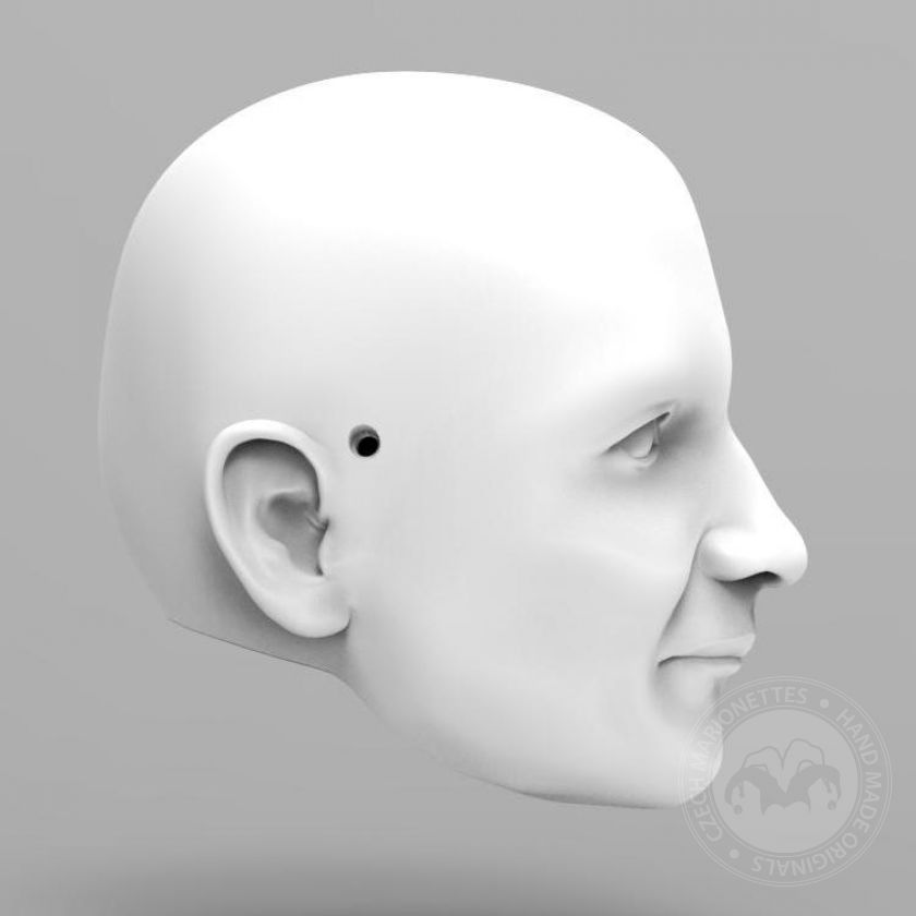 3D Model hlavy postraší paní pro 3D tisk