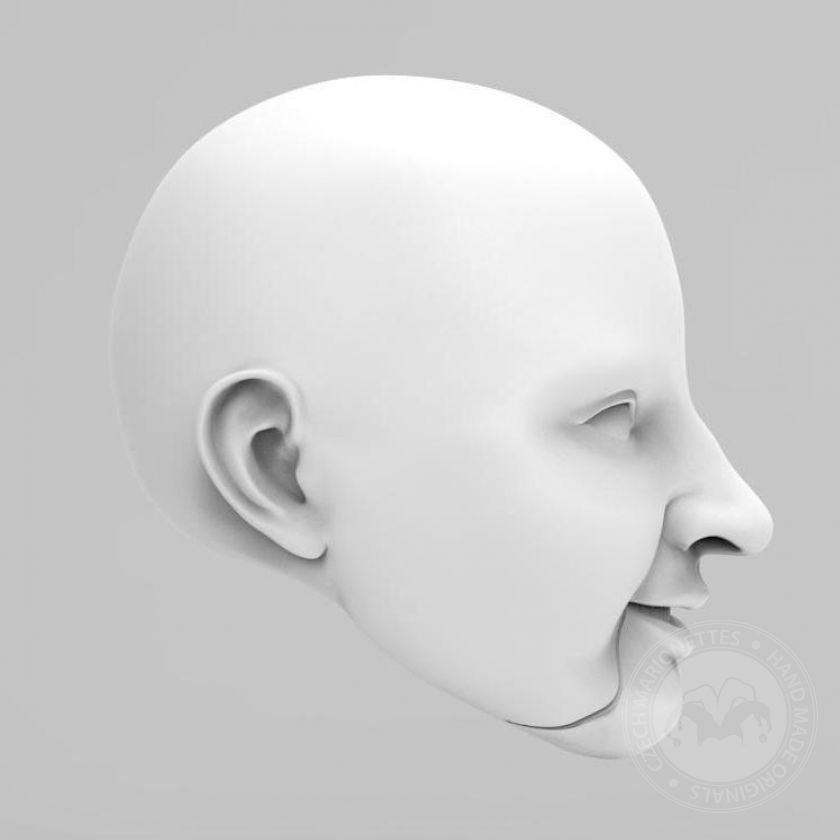 Lachende Frau 3D Kopfmodel für den 3D-Druck