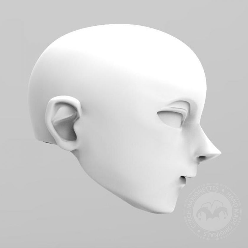 3D Modèle de tête dans le style d'Anime pour l'impression 3D