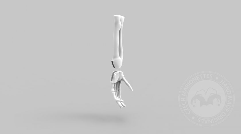 3D Model rukou kostlivce pro 3D tisk