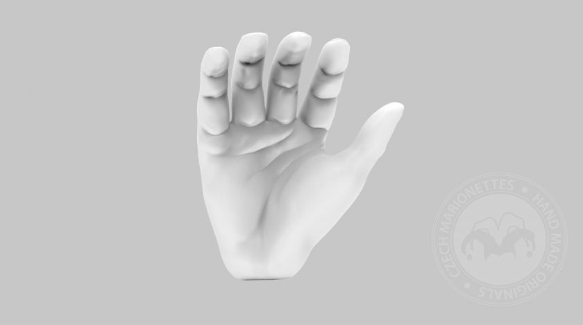 3D Model of open palm hands for 3D print