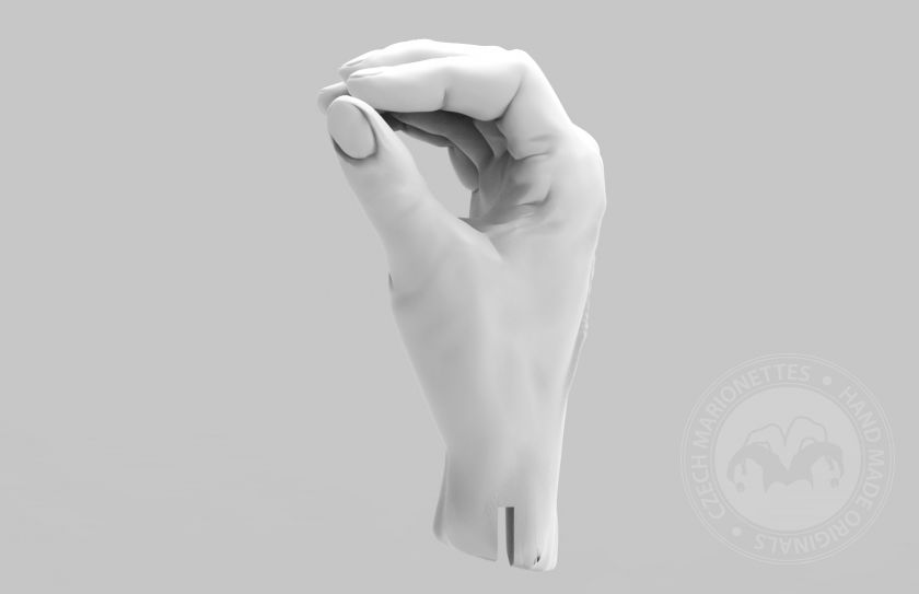 3D Modèle des mains dans un geste de pincer pour l'impression 3D