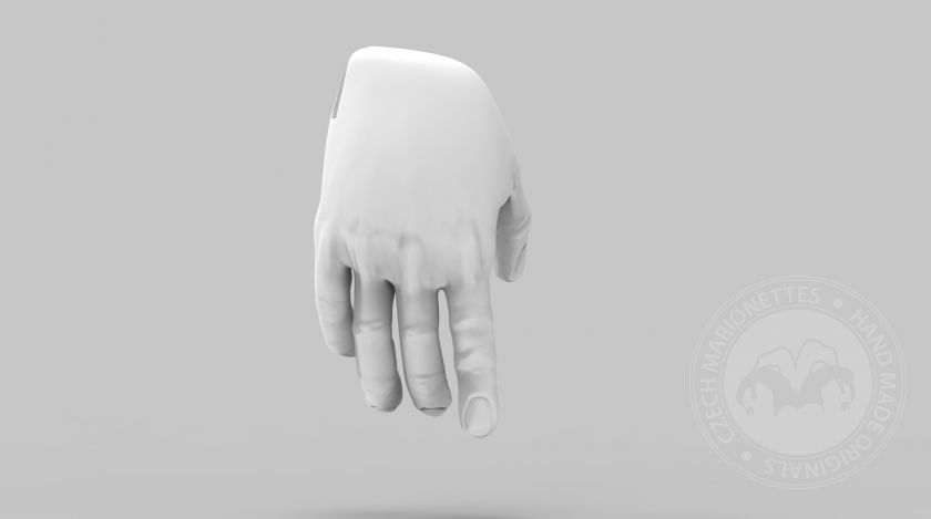 Zeigende Hände 3D Modell für den 3D-Druck