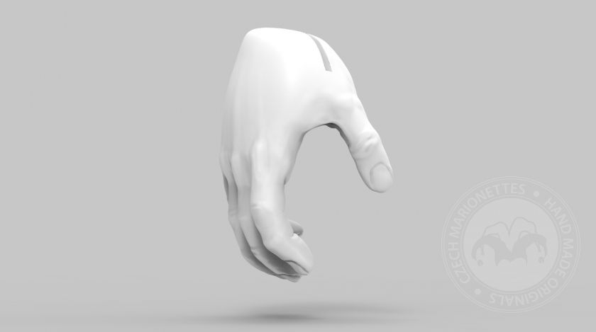 3D Model of gripping hands for 3D print