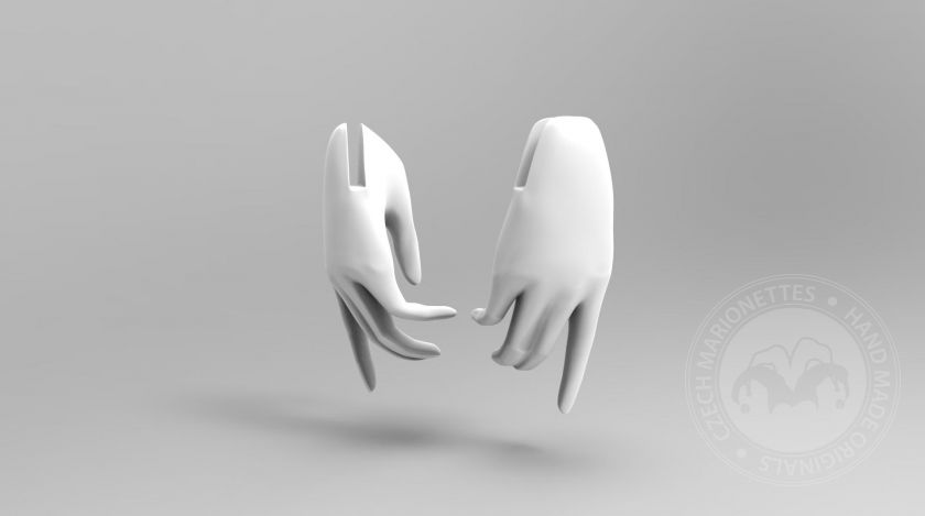 Greifen Hand 3D Modell der Hände einer schmal Frau für den 3D-Druck