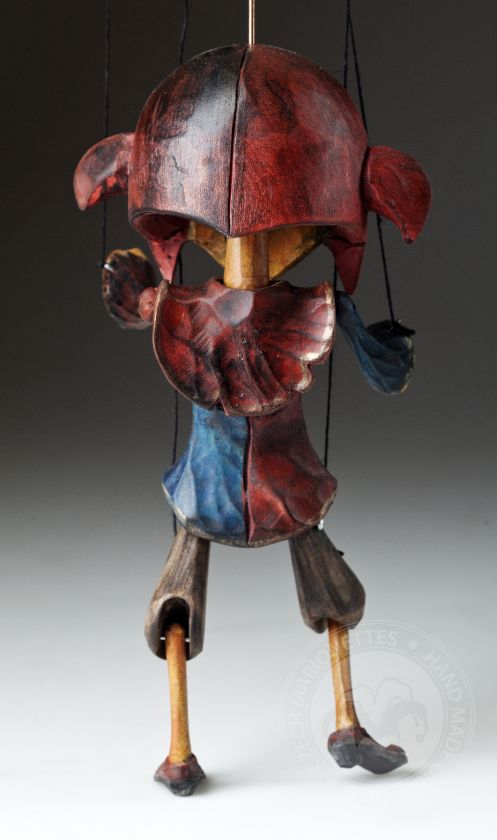 Superstar Jester - a hand carved string puppet with an original look
