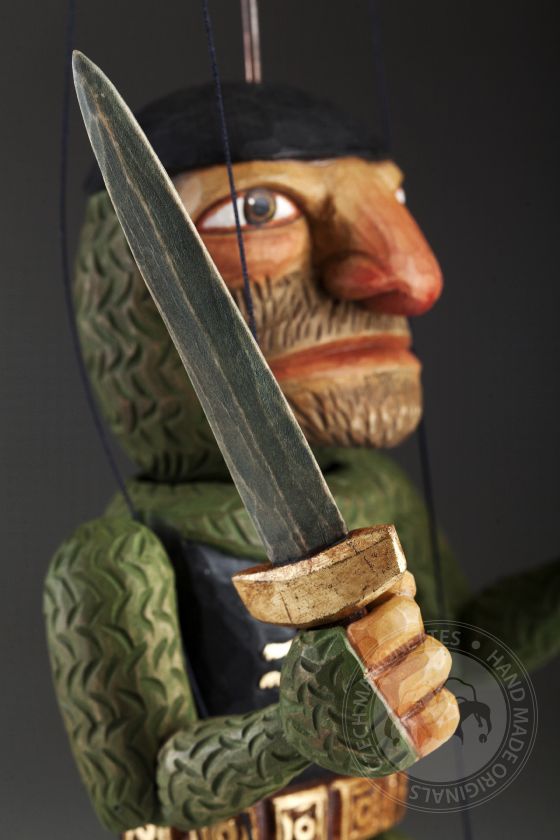 Knight Adrian - wooden hand-carved marionette