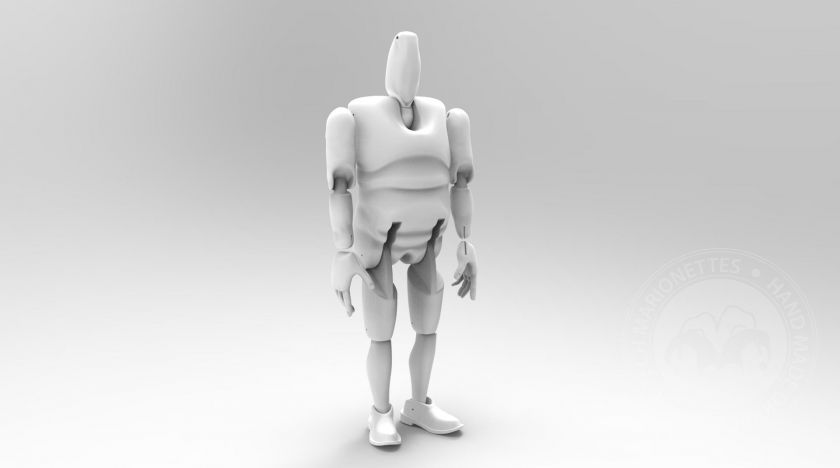 Sehr dicker Mann 3D Körpermodell für den 3D-Druck