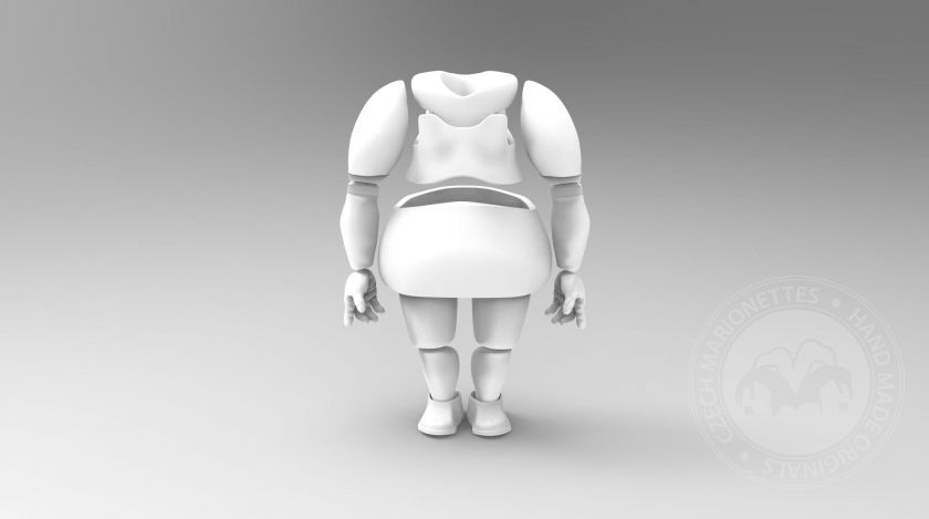 Übergewichtige Frau 3D Körpermodell für den 3D-Druck