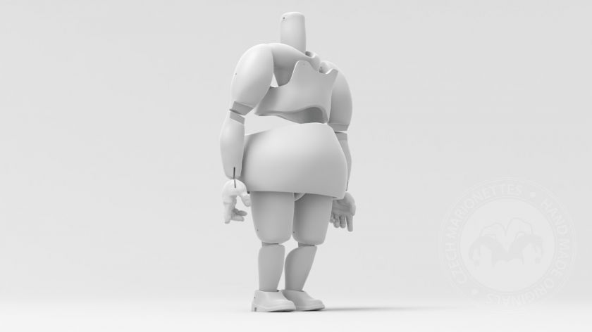 3D Model of large woman body for 3D print
