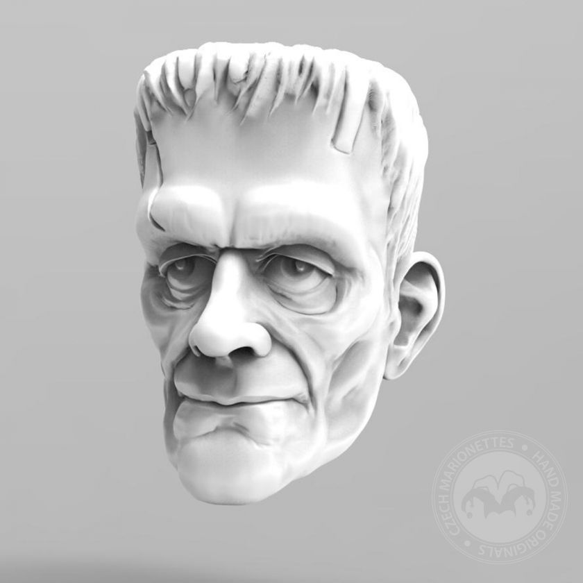 3D Model hlavy Frankensteina pro 3D tisk